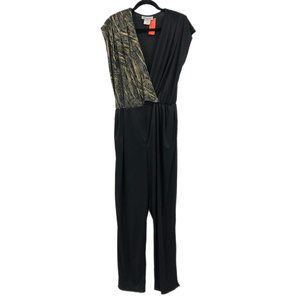 Better Half Black & Gold High-Rise Romper | Relaxed Fit